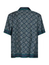 Green silk Radiating Monogram short-sleeved shirt