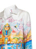 White printed silk Egypt As It Was shirt