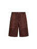 Dark brown cotton Monogram cargo shorts