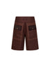 Dark brown cotton Monogram cargo shorts