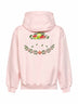 Felpa con cappuccio ricamata Laduree x Casablanca in cotone rosa