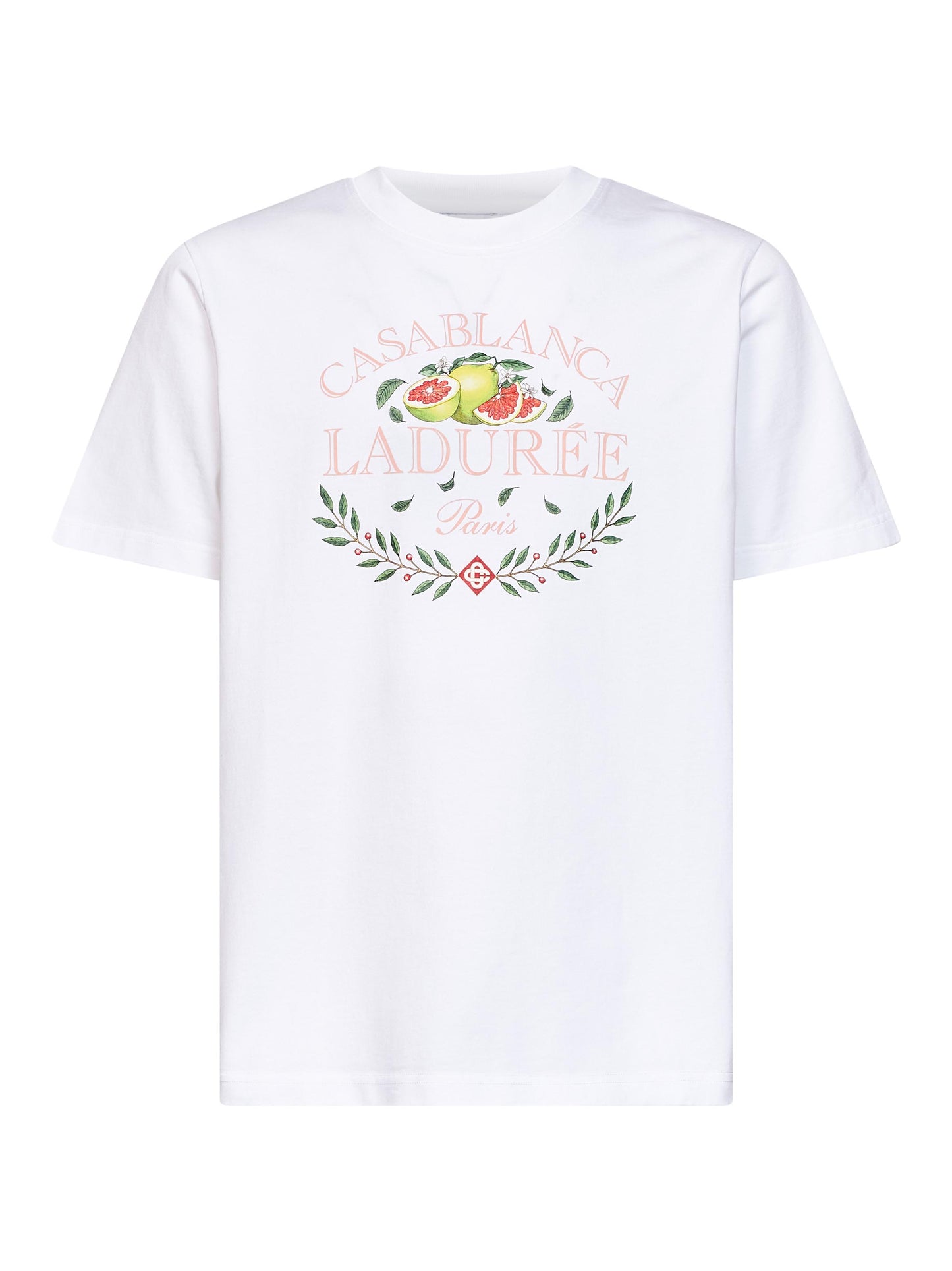 White cotton jersey Laduree x Casablanca T-shirt