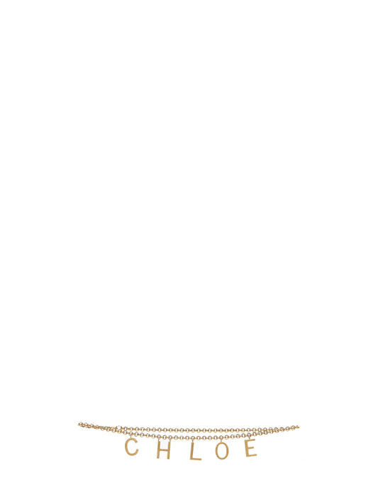 Gold Chloé Letters jewelry belt