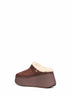Sharp brown Nama wedge mules