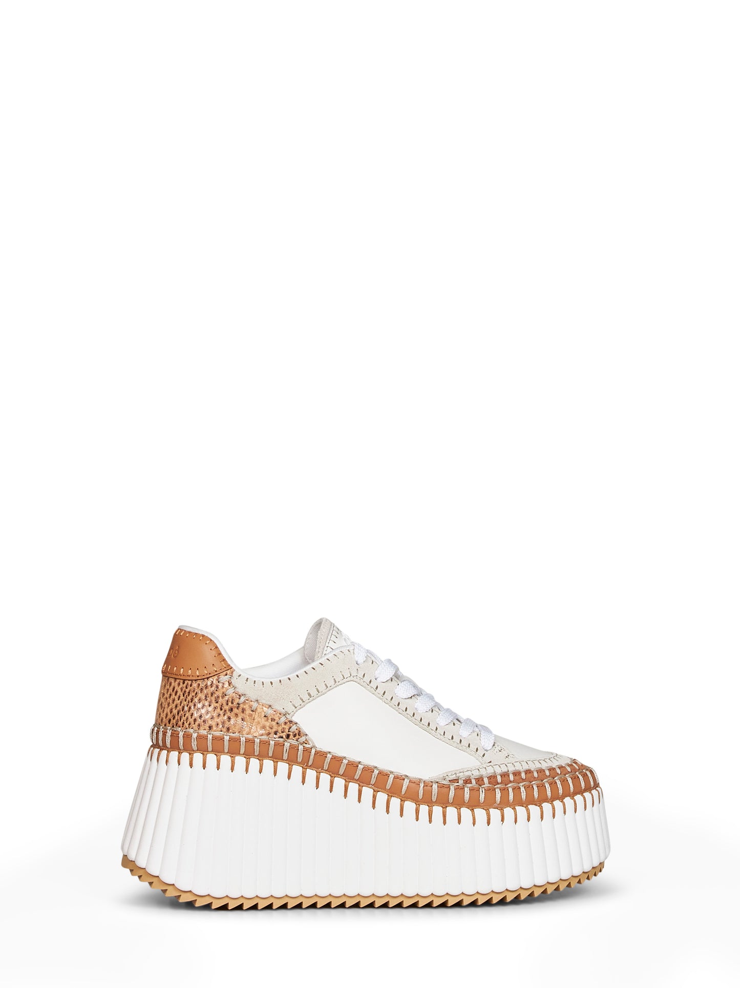 White Nama wedge sneakers