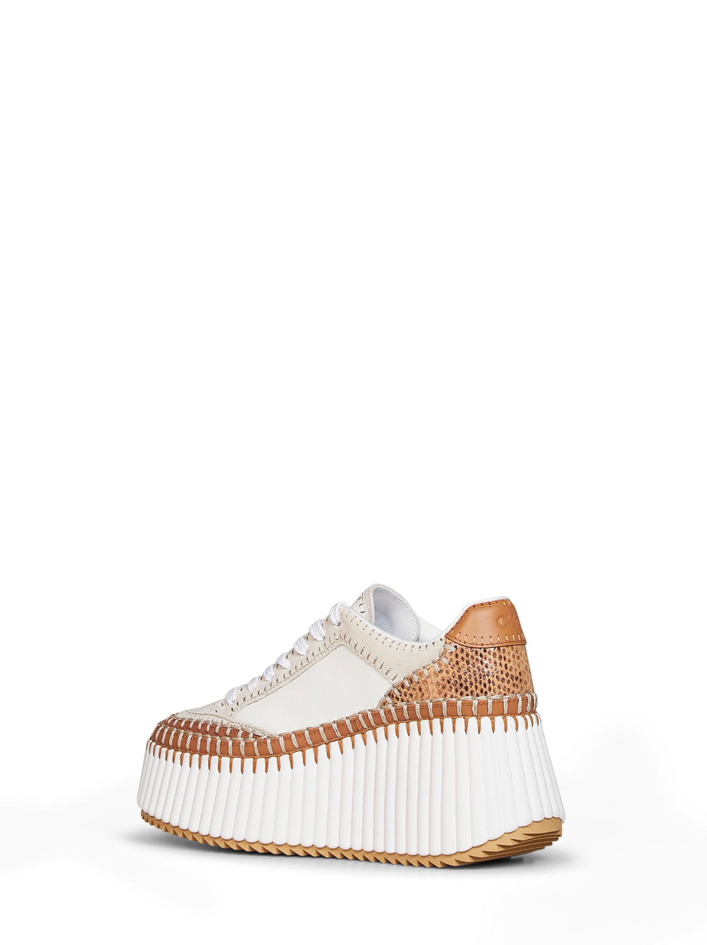 White Nama wedge sneakers