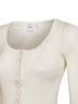 Top aderente in jersey a costine latte