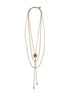 Collana lunga multi-catena in metallo oro
