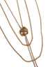 Collana lunga multi-catena in metallo oro