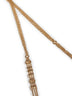 Gold metal scarf-style multi-chain necklace