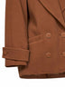 Dusty camel herringbone wool short coat