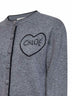 Divine grey wool and cashmere knit embroidered cardigan