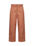 Blushy pink cotton canvas barrel trousers
