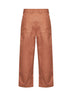 Blushy pink cotton canvas barrel trousers