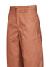Blushy pink cotton canvas barrel trousers