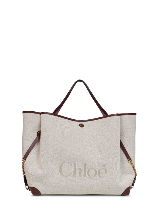 Crafty brown large Chloé Clover shoulder bag