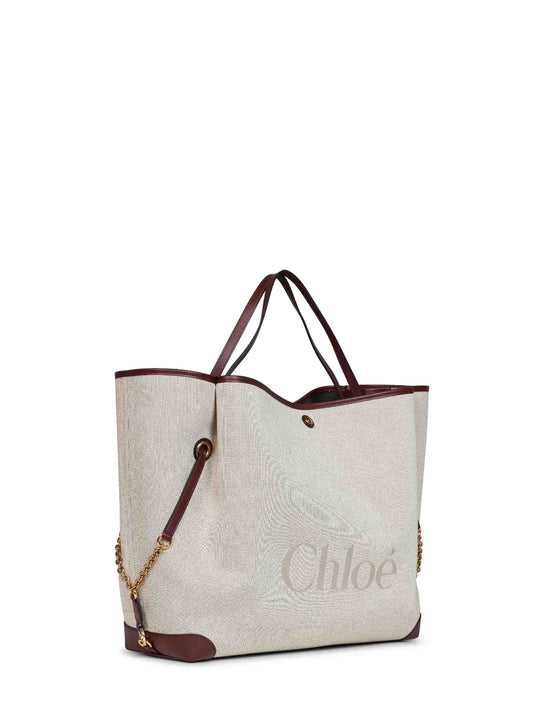 Crafty brown large Chloé Clover shoulder bag