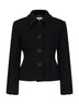 Black wool blend bouclette jacket