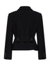 Black wool blend bouclette jacket