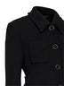 Black wool blend bouclette jacket
