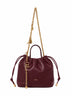 Borsa a spalla mini con catena Chloé Icons bordeaux