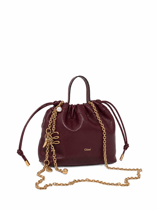 Burnt red Chloé Icons mini shoulder bag with chain
