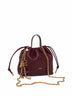 Borsa a spalla mini con catena Chloé Icons bordeaux