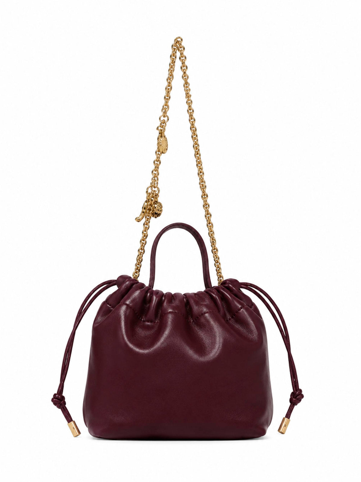 Borsa a spalla mini con catena Chloé Icons bordeaux