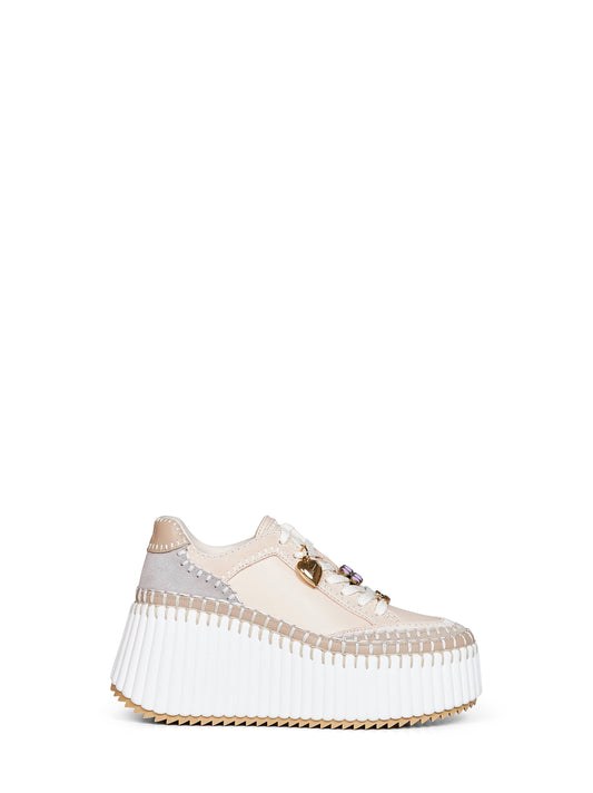 Dove grey Nama wedge sneakers