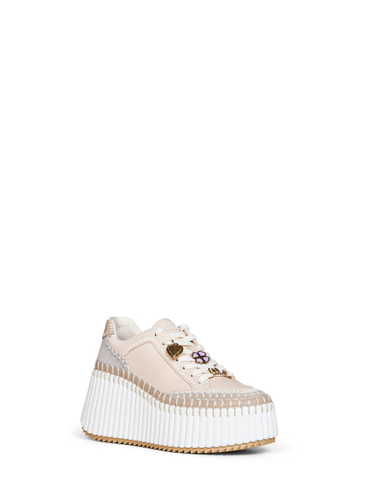 Dove grey Nama wedge sneakers