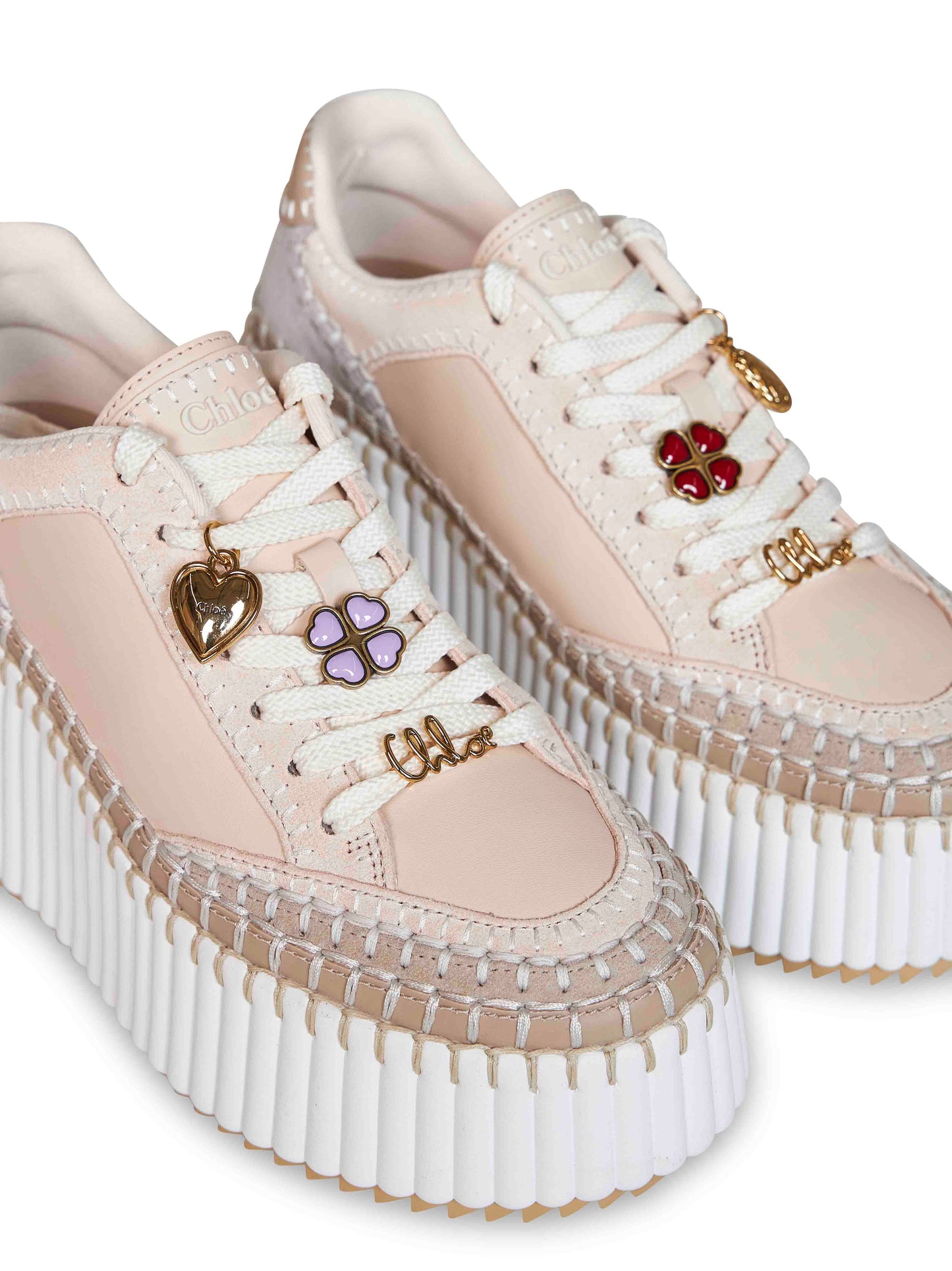 Dove grey Nama wedge sneakers