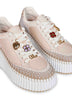 Dove grey Nama wedge sneakers
