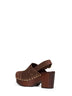 Chocolate brown Jeannette wedge clogs