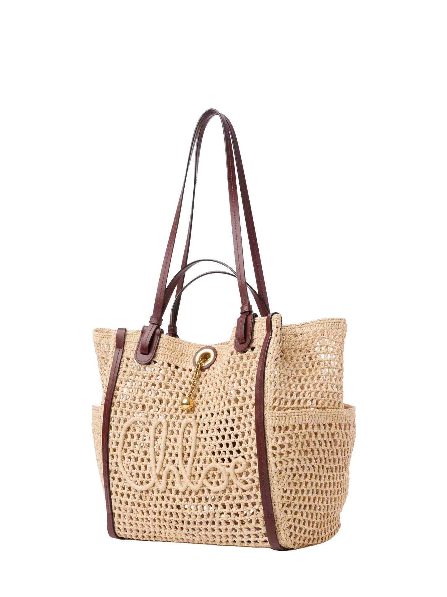 Borsa a spalla e a mano Chloé Iconic sabbia