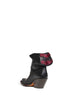 Black semi-shiny calfskin leather Azelan ankle boots