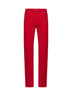 Berry red cotton denim slim jeans