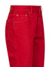 Berry red cotton denim slim jeans