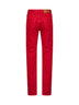 Berry red cotton denim slim jeans