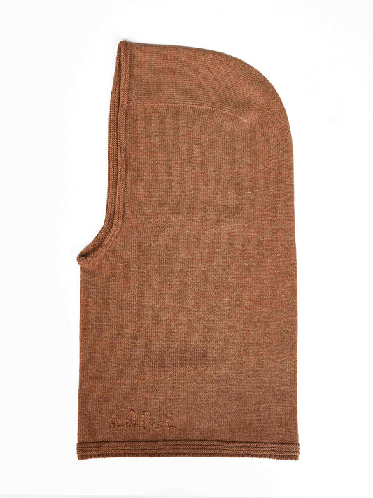 Passamontagna Chloé Iconic in lana cammello