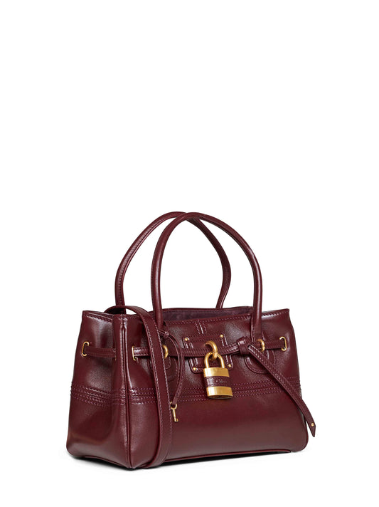 Burnt red small Paddington Sling top-handle bag<BR/>