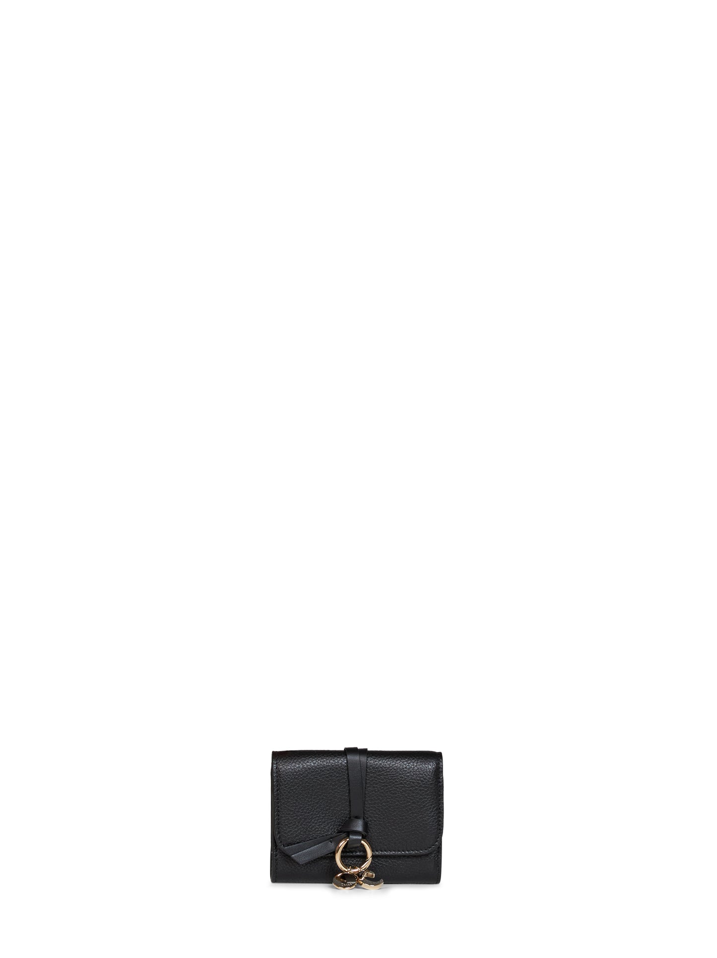 Black Alphabet small trifold wallet