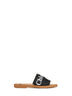 Woody linen flat sandals