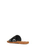 Woody linen flat sandals