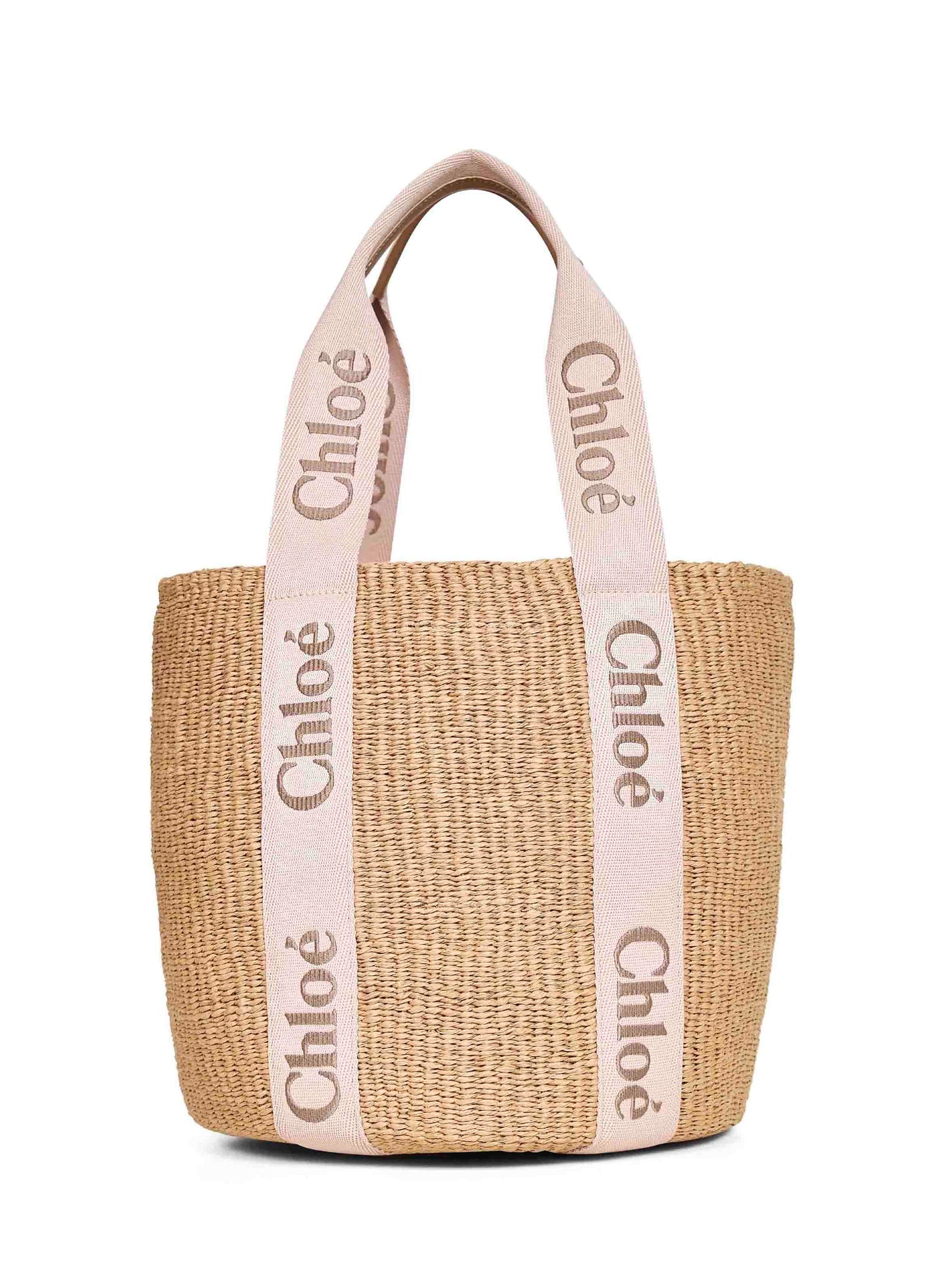 Blushy beige Woody large basket bag