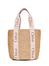 Blushy beige Woody large basket bag