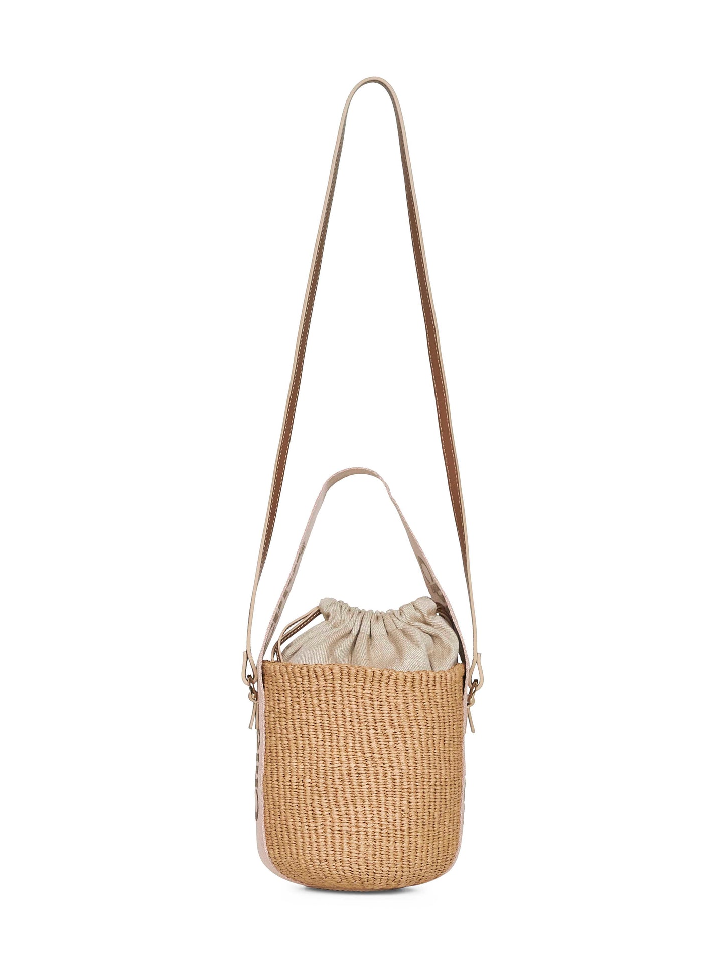 Beige Woody small basket bag