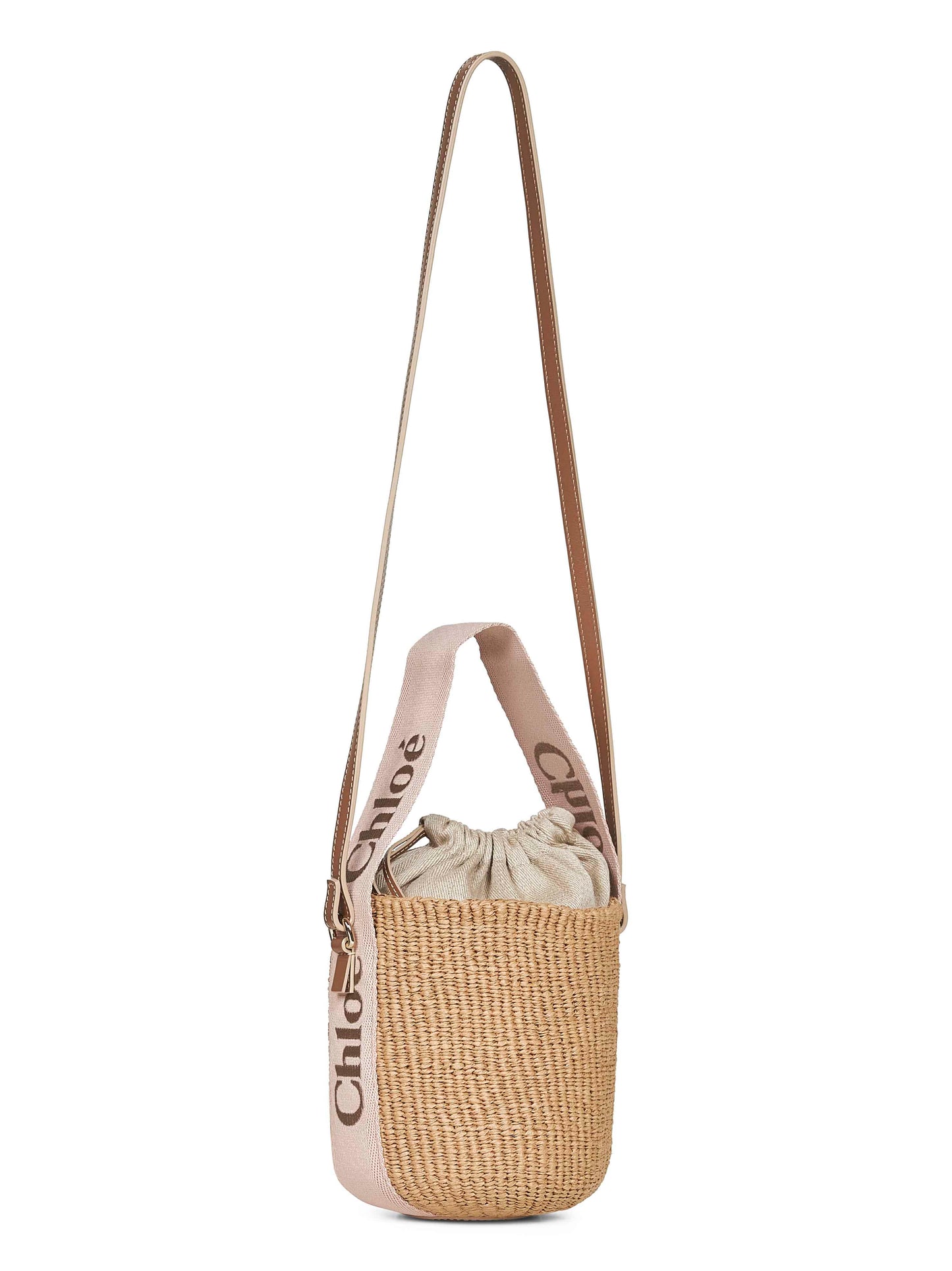 Beige Woody small basket bag