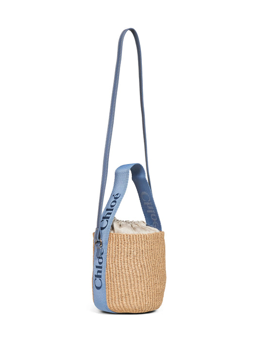 Ashes blue Woody small basket bag