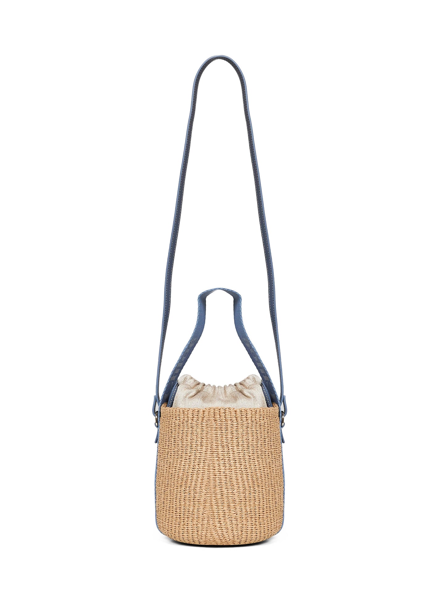 Borsa a spalla e a mano Chloé Iconic blu cenere