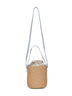 Greyish blue Woody small basket bag